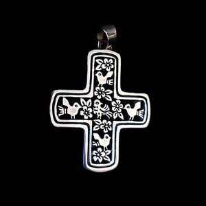 James Avery RARE La Paloma Sterling Cross Pendant